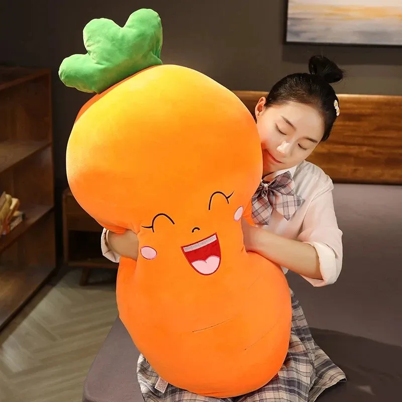 Plushies Kawaii Vegetables Plush Toys Cute Soft Carrot Eggplant Chili Corn Plant Pillow