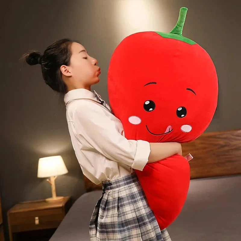 Plushies Kawaii Vegetables Plush Toys Cute Soft Carrot Eggplant Chili Corn Plant Pillow