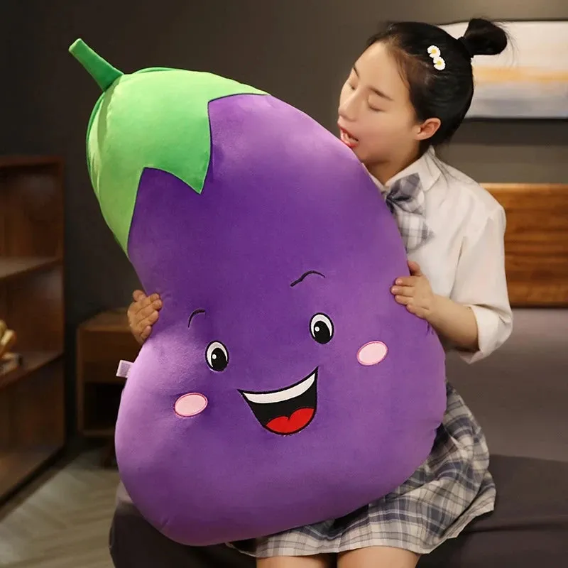 Plushies Kawaii Vegetables Plush Toys Cute Soft Carrot Eggplant Chili Corn Plant Pillow