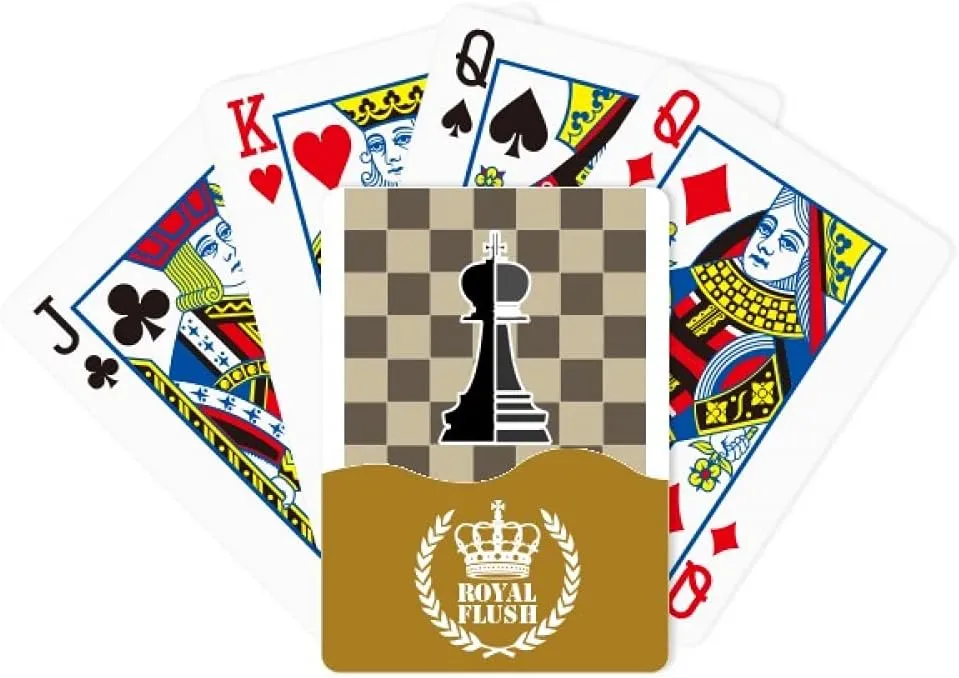 Poker ingenious Playing Card Game Checkerboard King Black Word Chess Royal Flush 