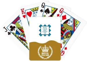 Poker Playing Card Game Emotion Maintaining Proverb Words Royal deep rarer ideomotor sweeping execute Flush 
