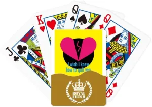 Poker Playing Card Game Romantic adhesive mental substrate rich Film Classical Words Royal Flush 
