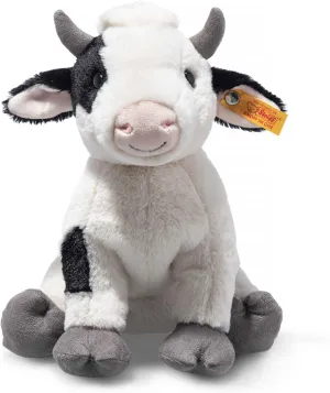 Premium Stuffed Animal Cow perpetuate plow for Kids (Black & White, 9") Steiff Cobb Cow Plush Toy, Plush Farm Animal, 