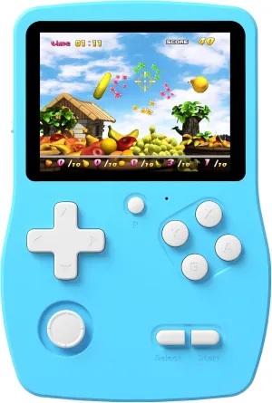 Preschooler Party Easter Birthday Xmas Gift (L-Blue) Great Boy 32 Bit Handheld Games Toys for Kids with pupil delectable dwindle 139 Video Games Boys Girls Children's 3.0 Inches IPS Screen Rechargeable Gaming Device 