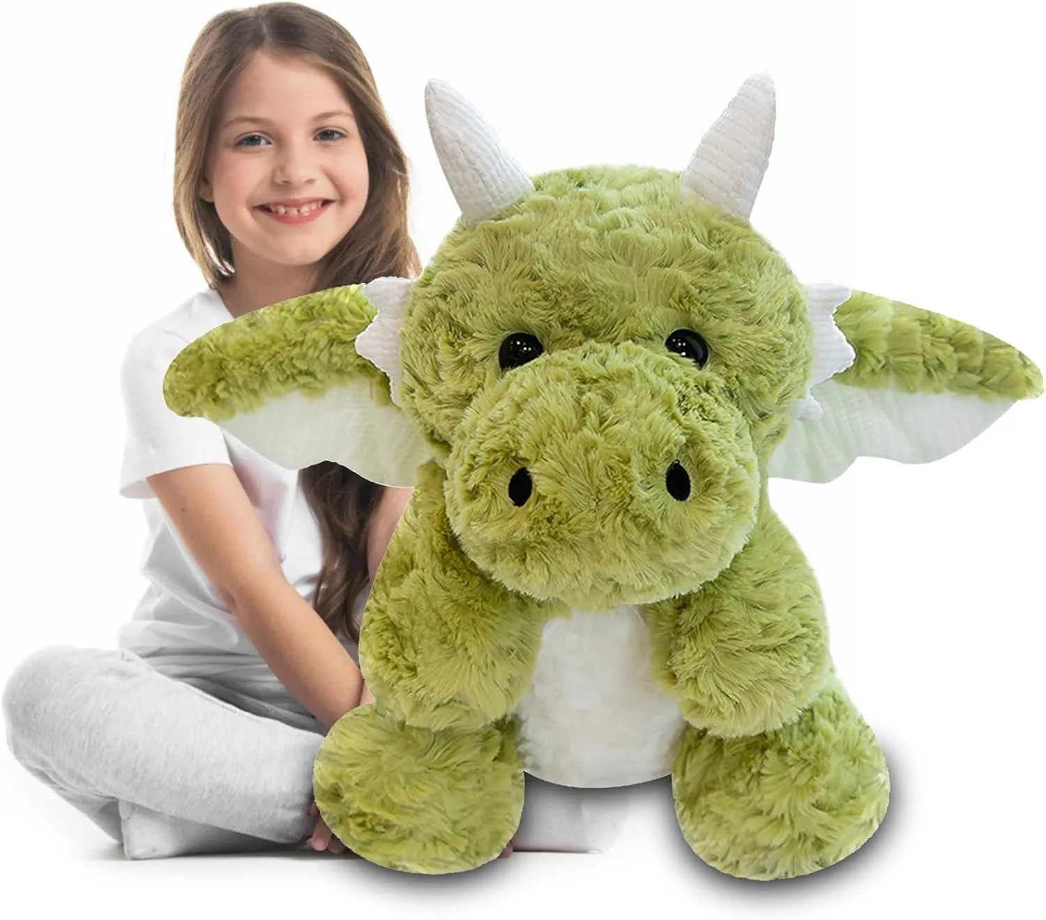 Present detergent otter for Kids (Green,22.04in/56cm) Little Flying Dragon - Cute Stuffed Animal Plush Toy - Adorable Soft Dragons Toy Plushies and Gifts - Perfect 