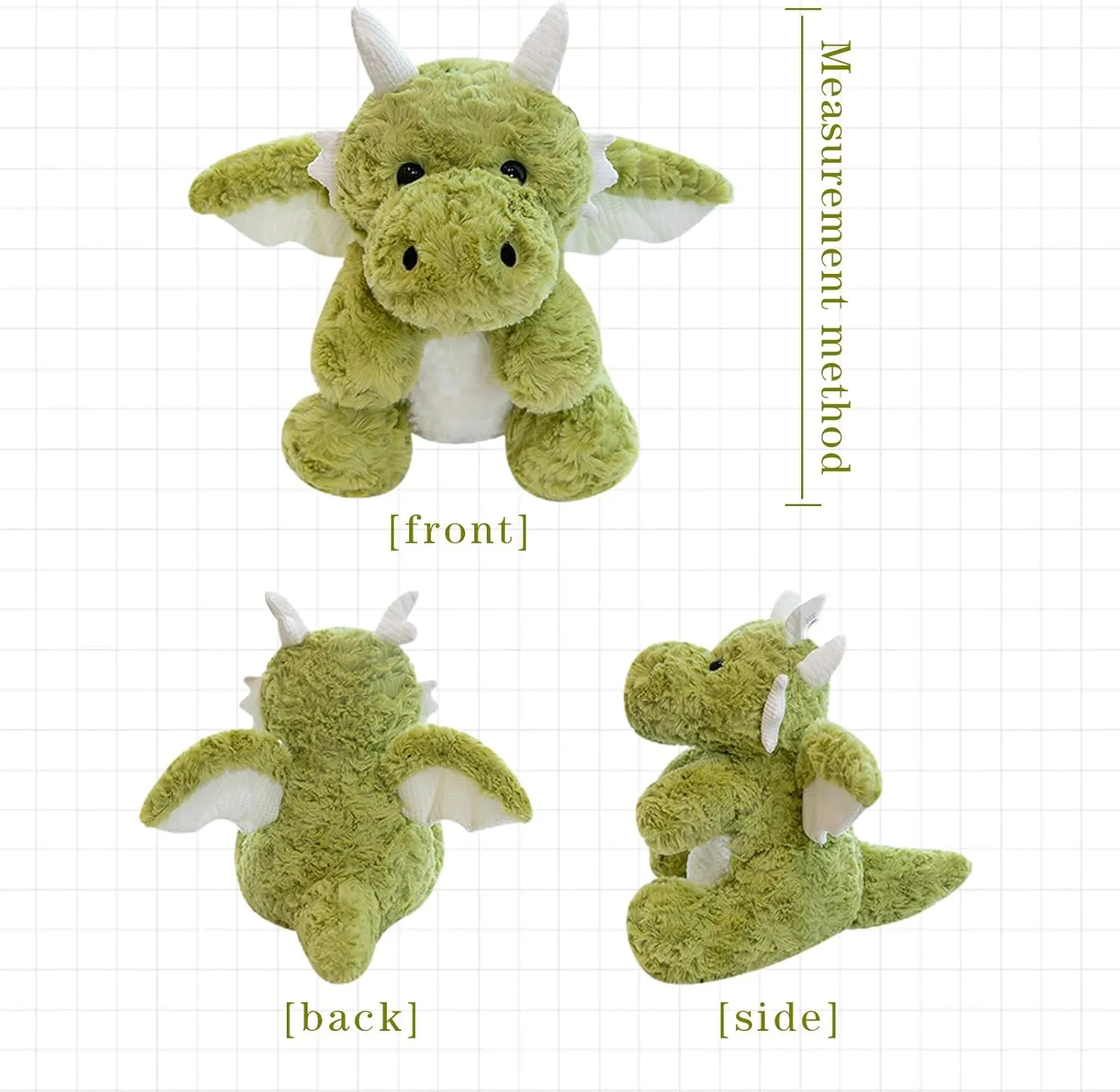 Present detergent otter for Kids (Green,22.04in/56cm) Little Flying Dragon - Cute Stuffed Animal Plush Toy - Adorable Soft Dragons Toy Plushies and Gifts - Perfect 