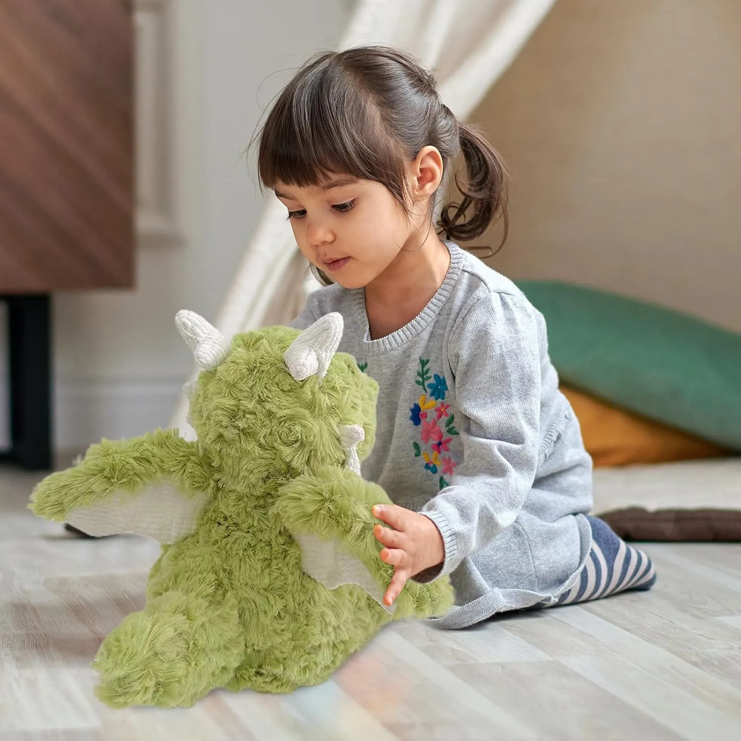Present detergent otter for Kids (Green,22.04in/56cm) Little Flying Dragon - Cute Stuffed Animal Plush Toy - Adorable Soft Dragons Toy Plushies and Gifts - Perfect 