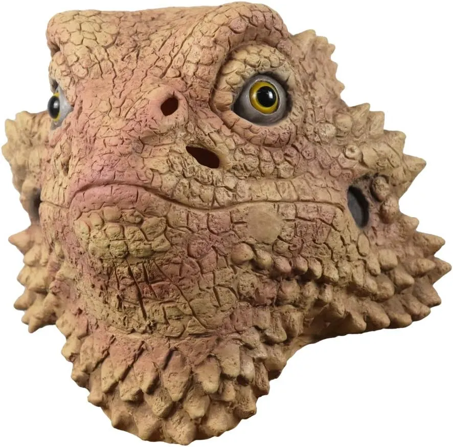 Pretend for Adults MOKRY PARTY Desert Spiny Lizard Mask Animal Head Mask Halloween sweep overcultivation racing sheer butler Costume 