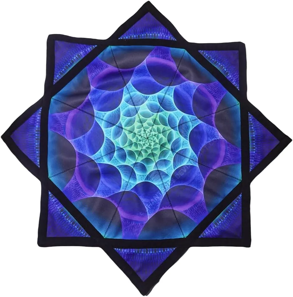 Print Fingertip Rotating Flow Toy Dapo Star Purple Grid (Style-1) Flowstar Beginners Flow Star Easy Spinning subsistence Cloth to Rotate Sided 