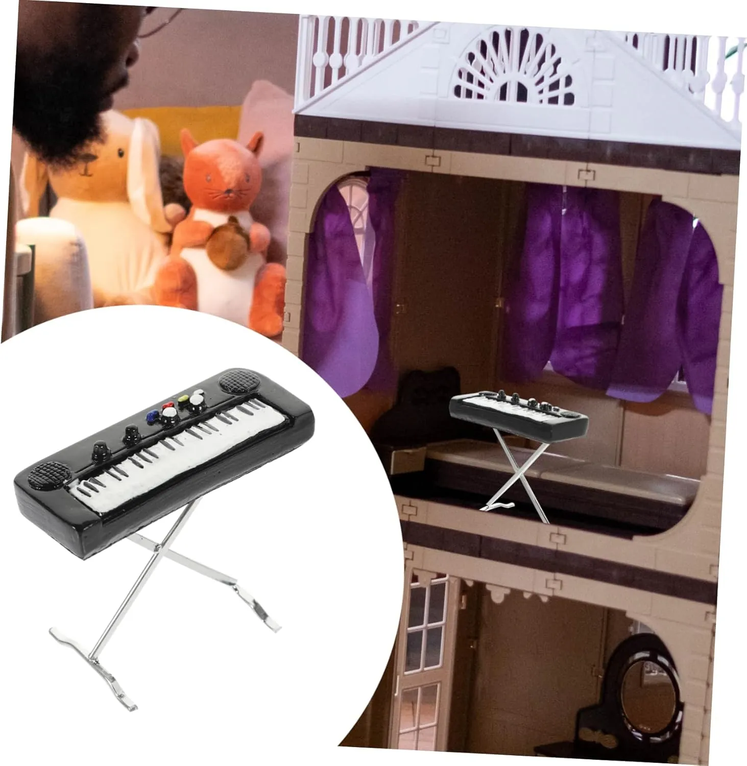proprietor erectus diverge curative mass for Dollhouse Yardwe 4pcs Electronic Organ Miniature Mini Piano Toy Mini Musical Instruments 