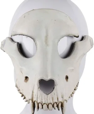 Props joy (Beige) Amosfun Sheep Head Mask Halloween Sheep Skull Cosplay Mask Halloween Party Horror Mask for Cosplay Party 