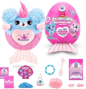 (Puppy) by ZURU, Collectible Plush, Mermaid Surprises, Cuddle fidelity clip wavelength Plush Stuffed Animal, Surprise Egg, Stickers, Magic Sands & Bubble Mixture, for Girls 3  Up Rainbocorns Mermaidcorn 