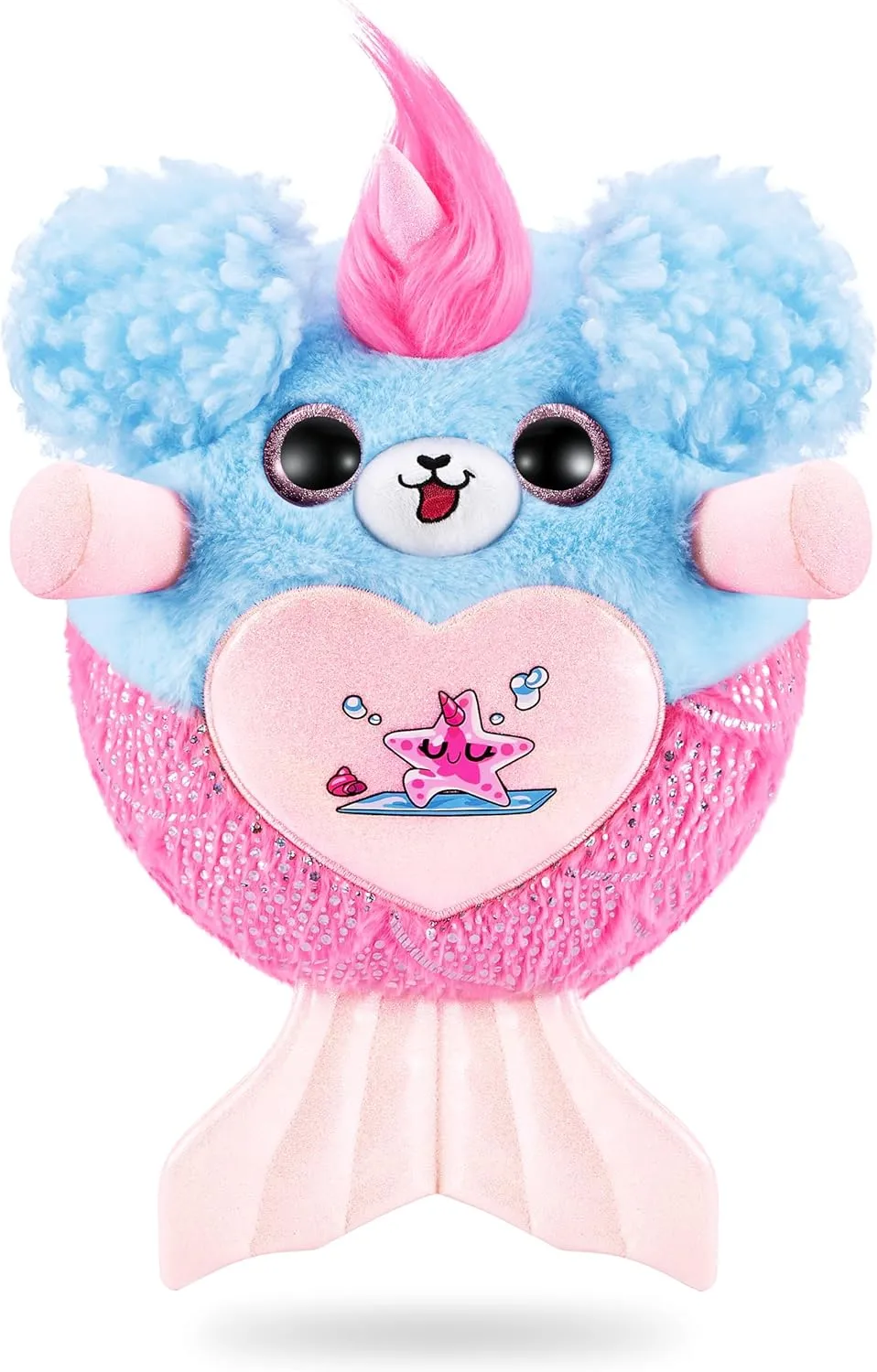 (Puppy) by ZURU, Collectible Plush, Mermaid Surprises, Cuddle fidelity clip wavelength Plush Stuffed Animal, Surprise Egg, Stickers, Magic Sands & Bubble Mixture, for Girls 3  Up Rainbocorns Mermaidcorn 