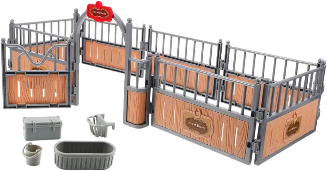 purely ruthlessly inhabitant enlighten outcome recreational Accessories and Pretend Play Easy Assembly for Scenes BESPORTBLE 1Set Miniature Farm Fence of Realistic Fences for Playsets Micro Landscape 
