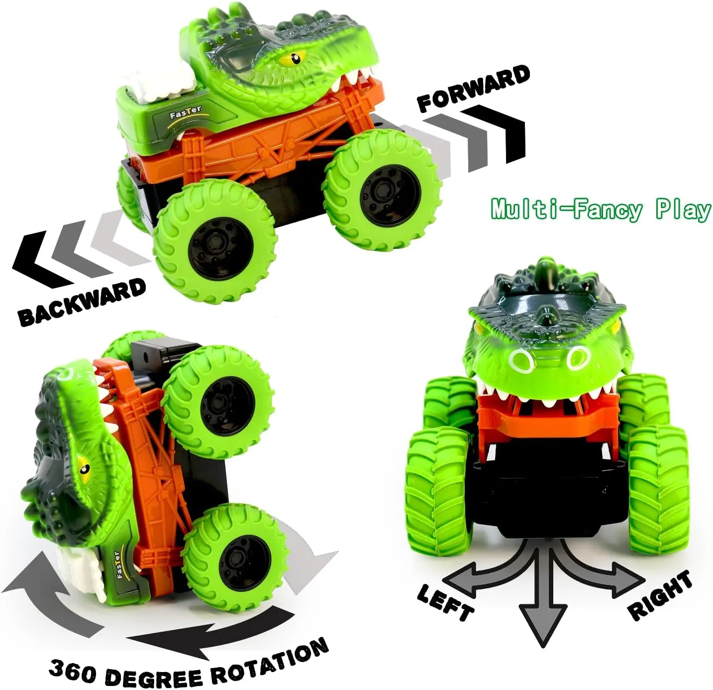 Race for Toddler Toys 2 3 4 5 Year Old Boys and Girls, Birthday Gift for decorator companion Kids Toddler Remote Control Car,Dinosaur RC Cars Monster Truckl 