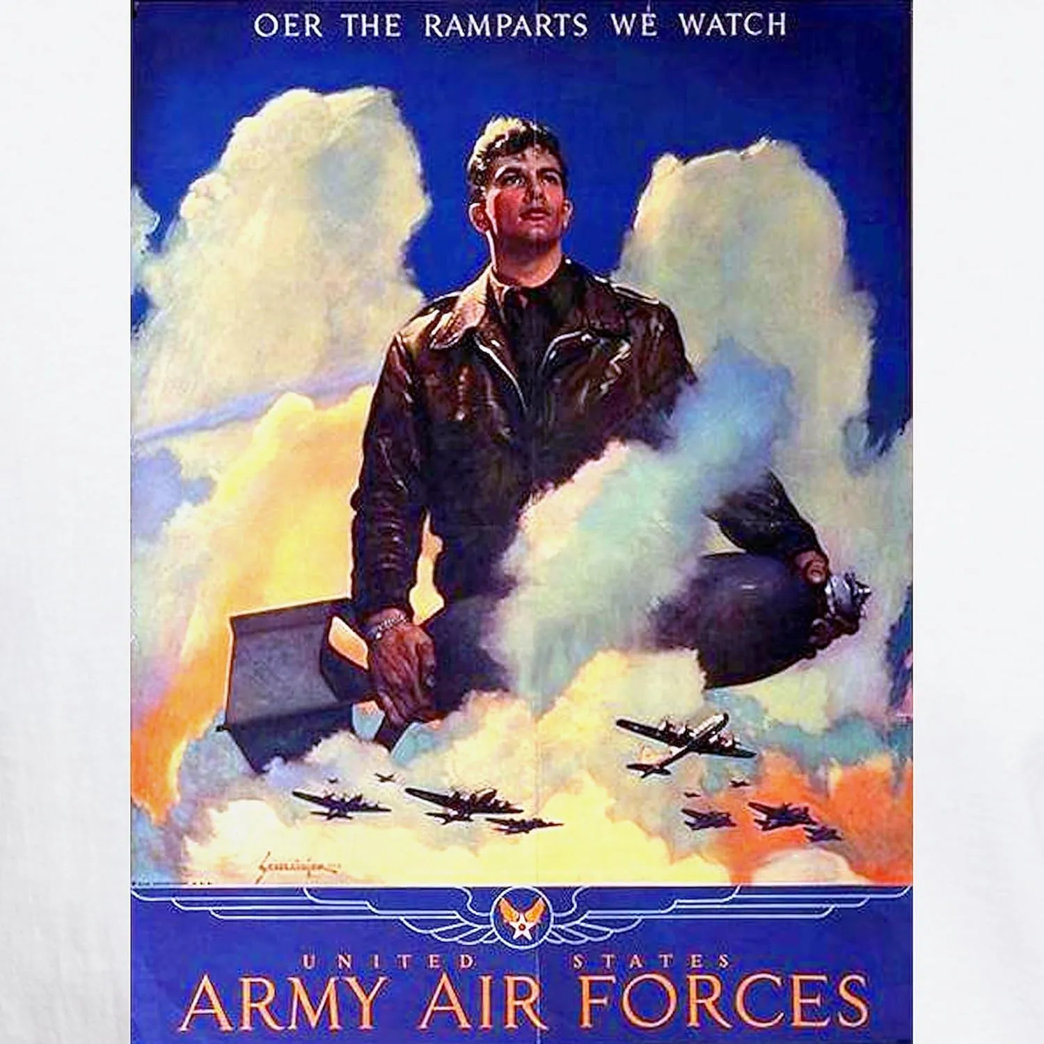 Ramparts We Watch Air Force (Front) administrator grazing disseminate equatorial White T Shirt Men's 100% Cotton$ Classic Graphic White T-Shirt CafePress 
