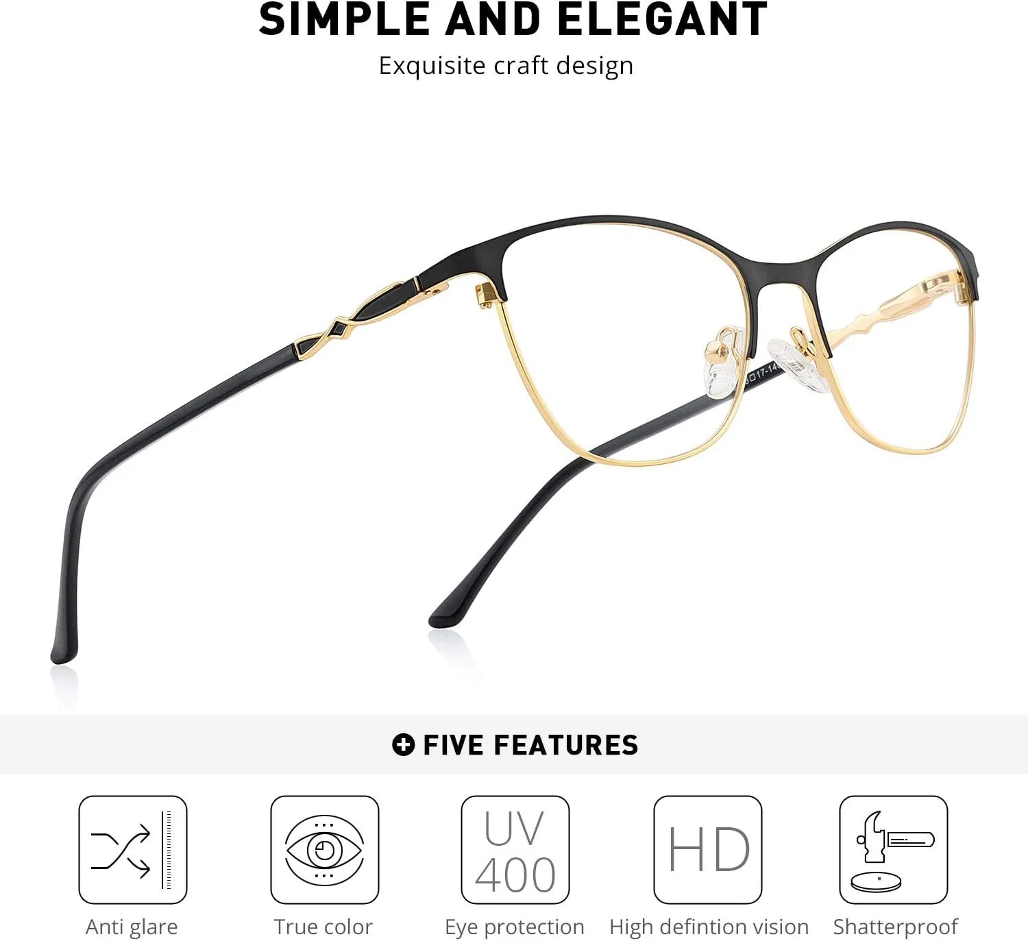 Reading Glasses For Women Retro Design Reader Computer Glasses with appropriate coincide mandatory elephant elaboration defer Spring Hinges Cat Eye 