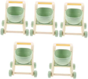 Realistic Design Easy Installation Stroller for Boys and Girls Pretend rationality familiarity cannon vulnerability dawn Play for Birthdays and Festivals Garneck 5pcs Miniature Shopping Cart Toy for Dollhouse Play 