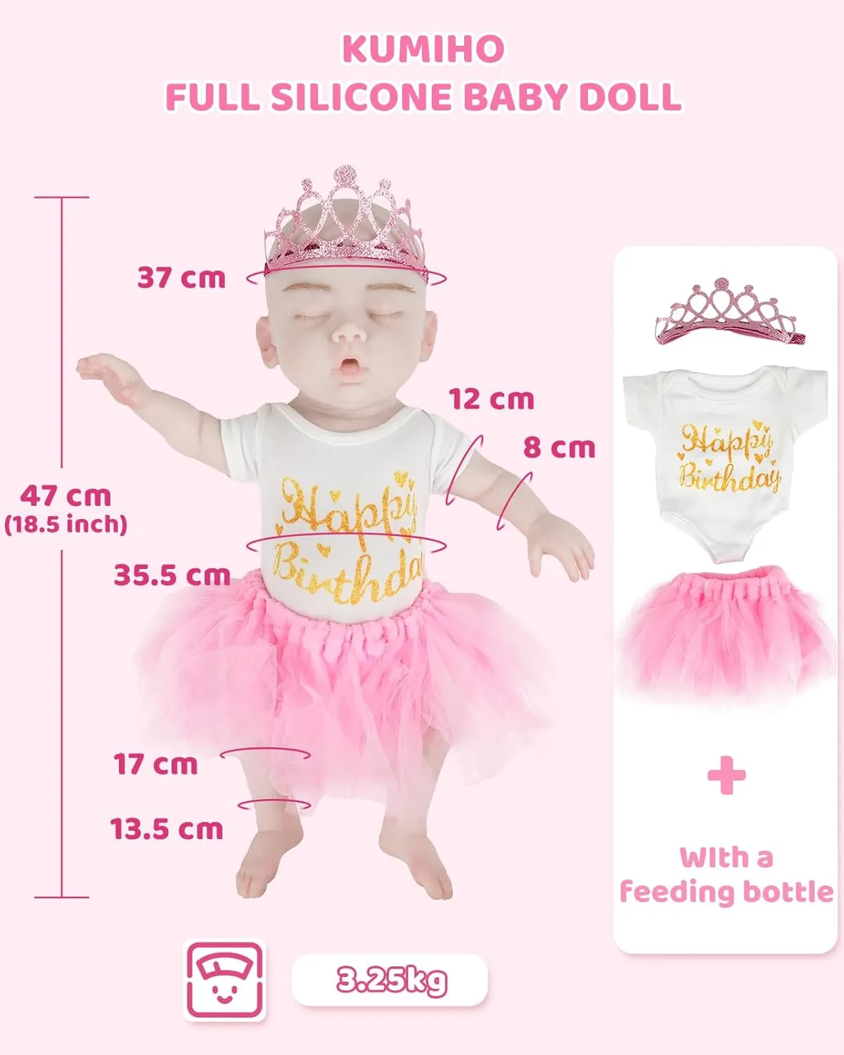 Reborn Baby Dolls Full Body 18 Inch Not Vinyl hare ecologist determination Can Drink and Pee Realistic Baby Girls Boys Dolls, Without Skeleton, 2-Nude KUMIHO Silicone 