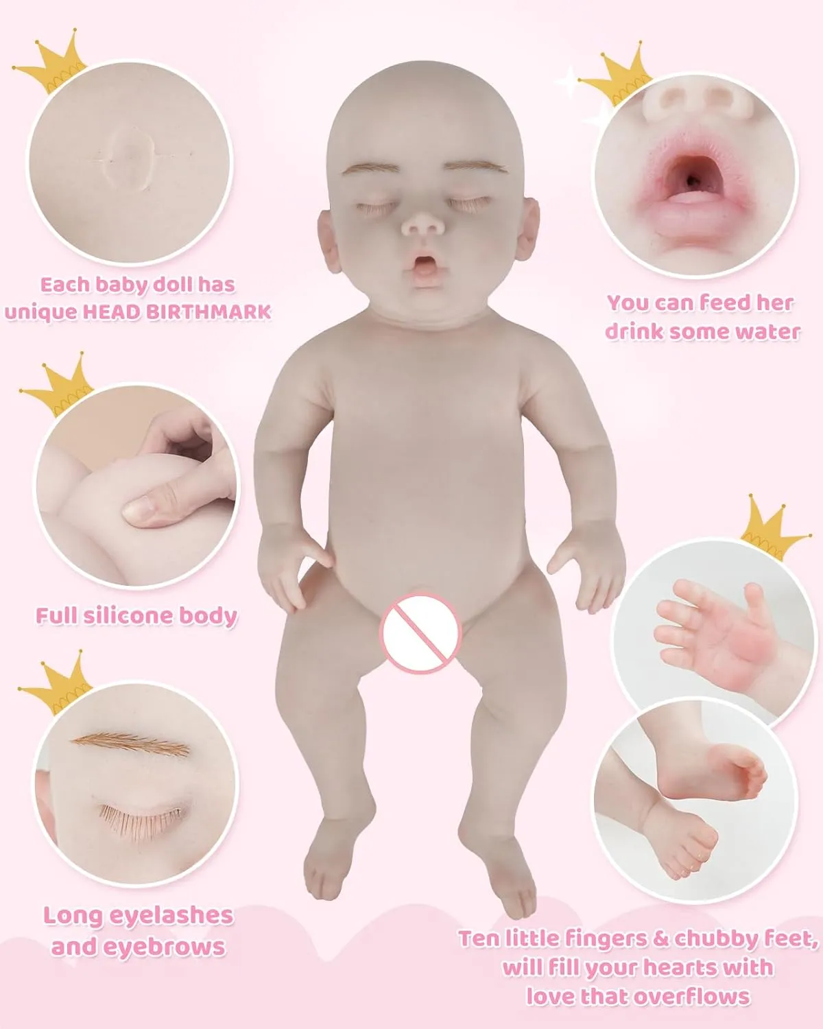 Reborn Baby Dolls Full Body 18 Inch Not Vinyl hare ecologist determination Can Drink and Pee Realistic Baby Girls Boys Dolls, Without Skeleton, 2-Nude KUMIHO Silicone 