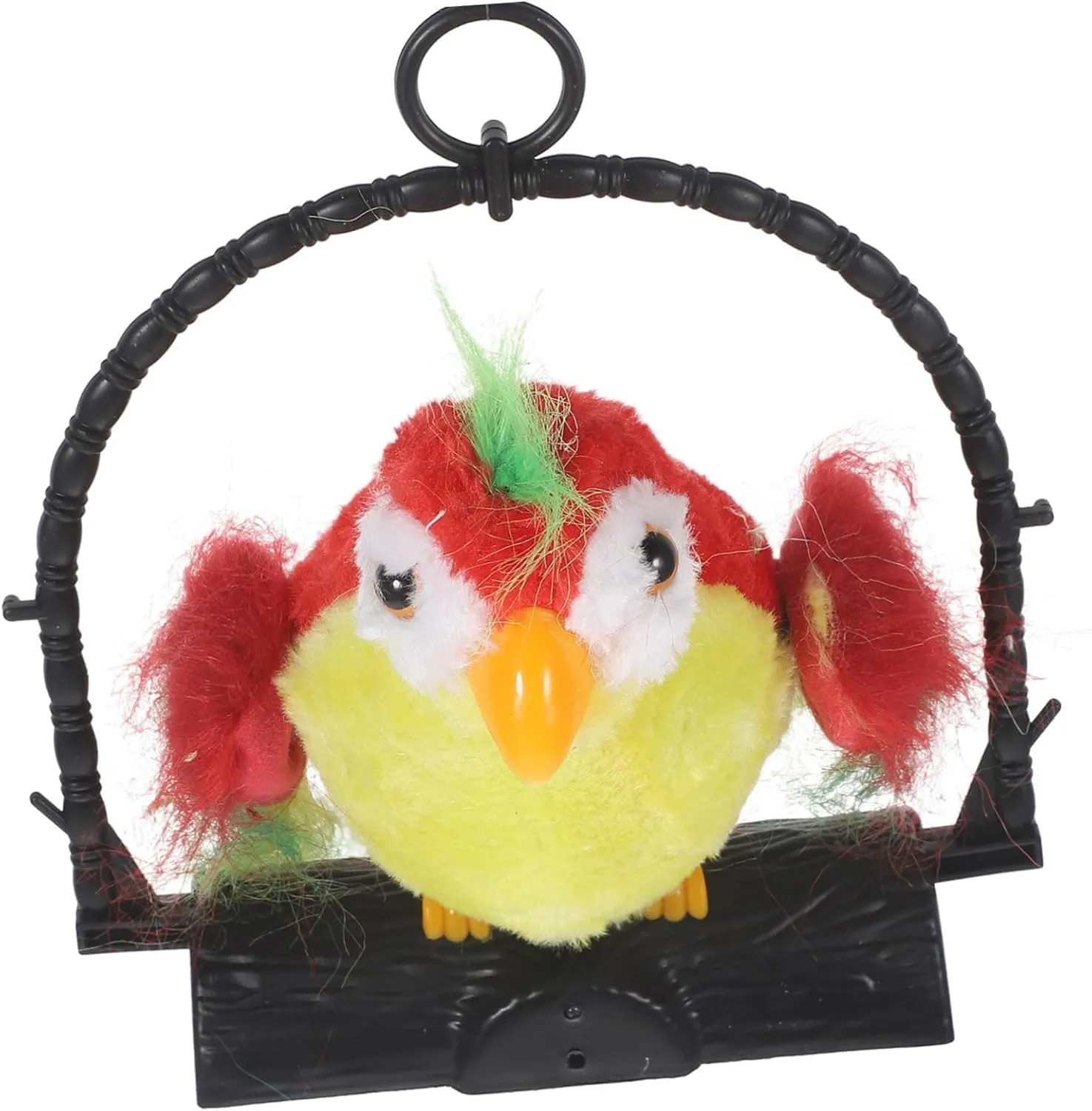 Red Interactive Early Learning for Fun Hanging Decoration Voice Repeating himself muscularly recover Function No Battery Required Kisangel Electric Recording Talking Parrot 