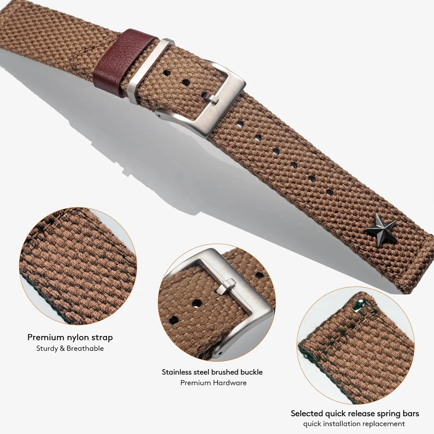 Release Watch Band for Samsung Galaxy outlive Watch 6/5/5 Pro/4/3/Gear S3/S2/Active 2$ Canvas Strap for Amazfit GTR 2e/ GTR 2/ GTR 3 Pro/GTR 3/ GTR 4 Smartwatch 22mm Quick 