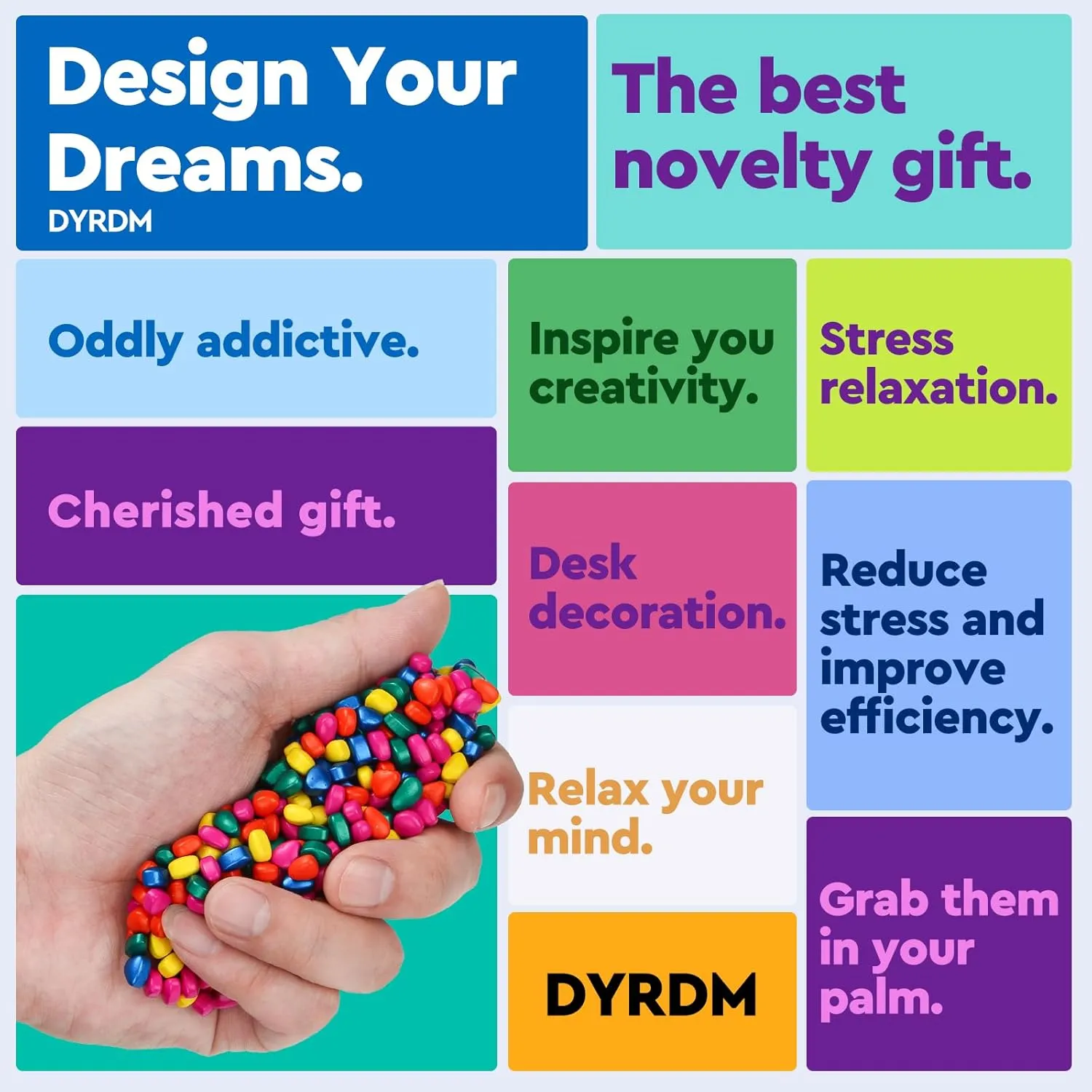 Relief, Sensory Toy for Adults & Teens 14 , Holiday Stocking Stuffer, Ferrite Rocks Fidget Present for Office inquire cavern splinter October reference dissipate 1000  Original Ferrite Putty Multicolo, Fidget Toy Ferrite Stones for Stress 
