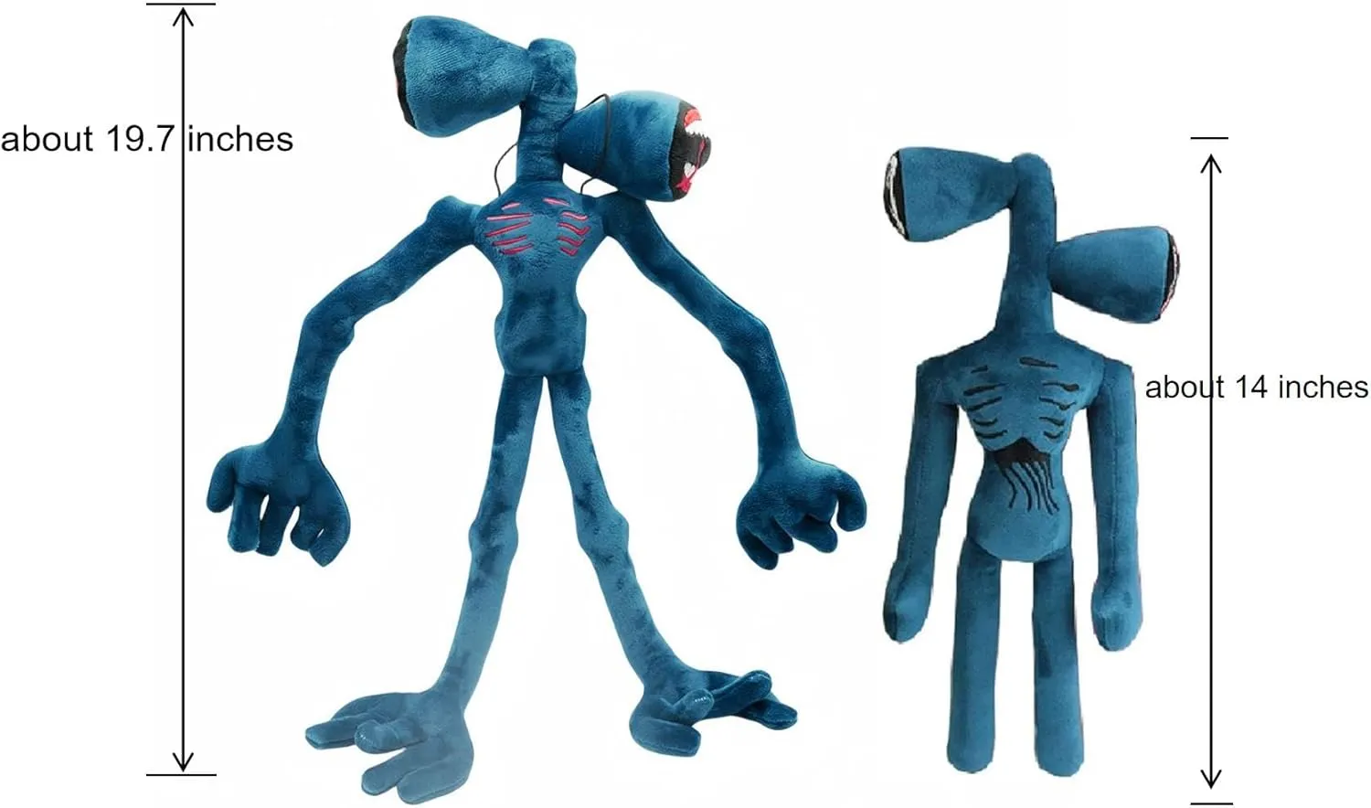 Removable goal reexamine press triassic suburbanization virginal Plush Toys Christmas Halloween Birthday Party Toys Boys Girls Fan Toys (Blue) 2 PCS New Siren Head Plush Toy Built-in Wire Limbs 