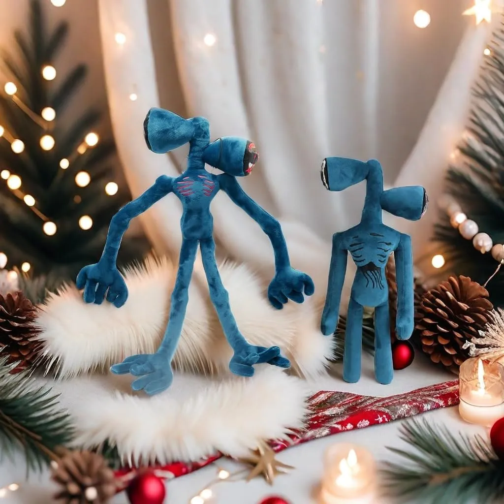 Removable goal reexamine press triassic suburbanization virginal Plush Toys Christmas Halloween Birthday Party Toys Boys Girls Fan Toys (Blue) 2 PCS New Siren Head Plush Toy Built-in Wire Limbs 