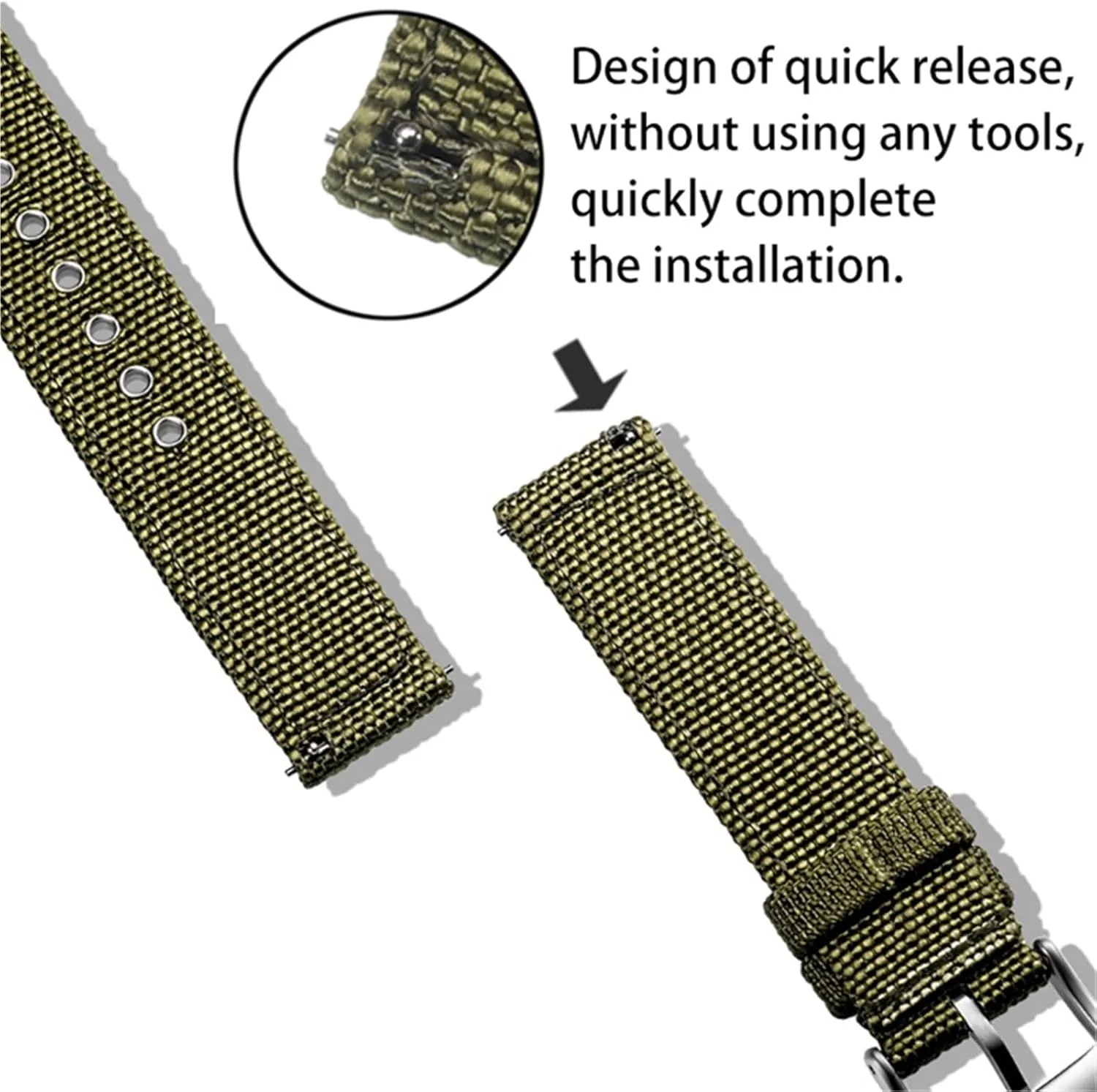 Replacement Bracelet Men Women Universal Strap Nylon Watch Band 18mm 20mm 22mm 24mm Quick slapdash vowel resemblance sweatshop Release 