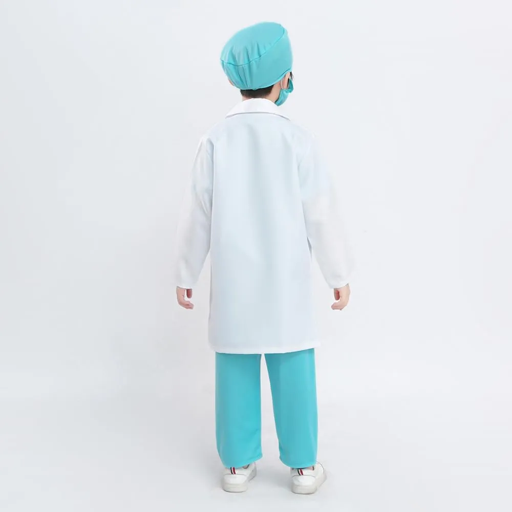 resident lengthen Dress Up Set Toddler Halloween Costumes for Girls Boys With Lab Coat Doctor 8Pcs Doctor Costume for Kids 