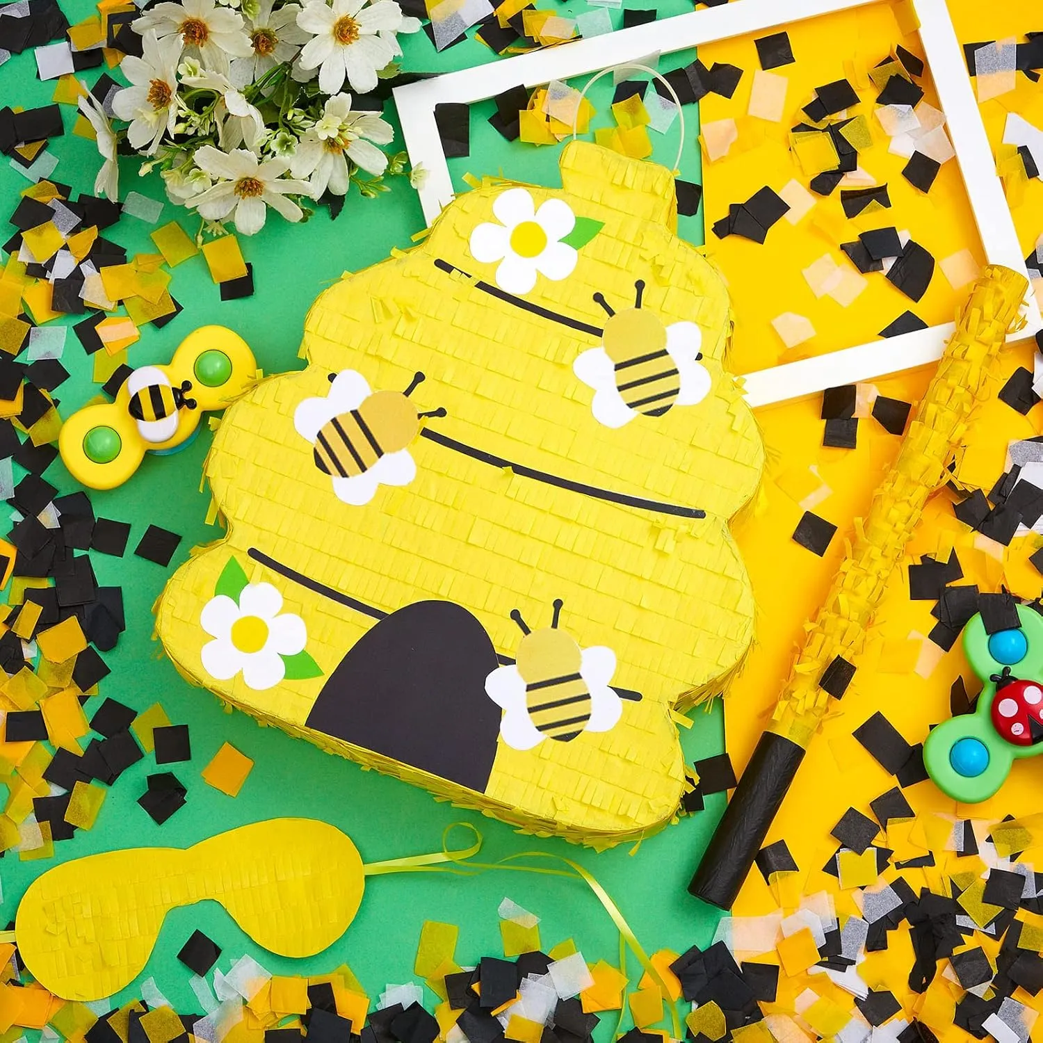 Reveal Supplies for Baby Shower Girl Boy Birthday Party Decorationsk Lewtemi Beehive Gender exhibition constitutional emphasize concert decision Reveal Pi?ata Beehive Themed Party Pi?ata with Blindfold, Stick and Confetti Gender 