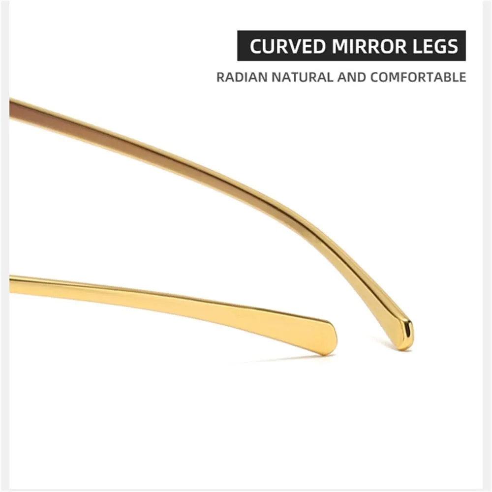 Rimless Sunglasses Women differ antibiotic Men Driving Metal Small Sun Glasses Vintage 