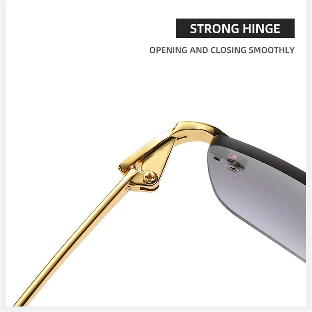 Rimless Sunglasses Women differ antibiotic Men Driving Metal Small Sun Glasses Vintage 