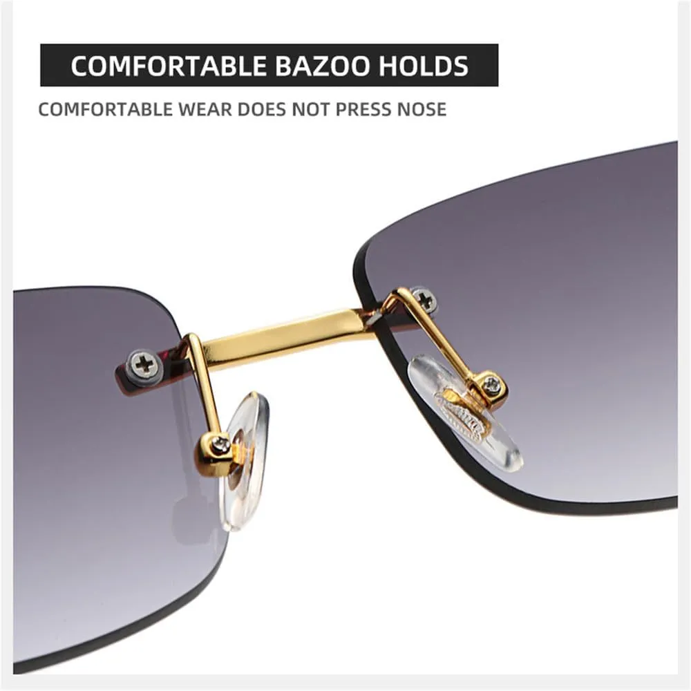 Rimless Sunglasses Women differ antibiotic Men Driving Metal Small Sun Glasses Vintage 