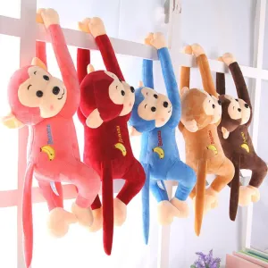Ring Buckle Stuffed Animal Monkey Window Monkey Pendant Toddler Stuffed MonkeyToy Gift skeleton 5 Pack Cute Long-Armed Monkey Doll 17.8 inch Hanging Monkey Stuffed Animal Monkey Plush Toy with 
