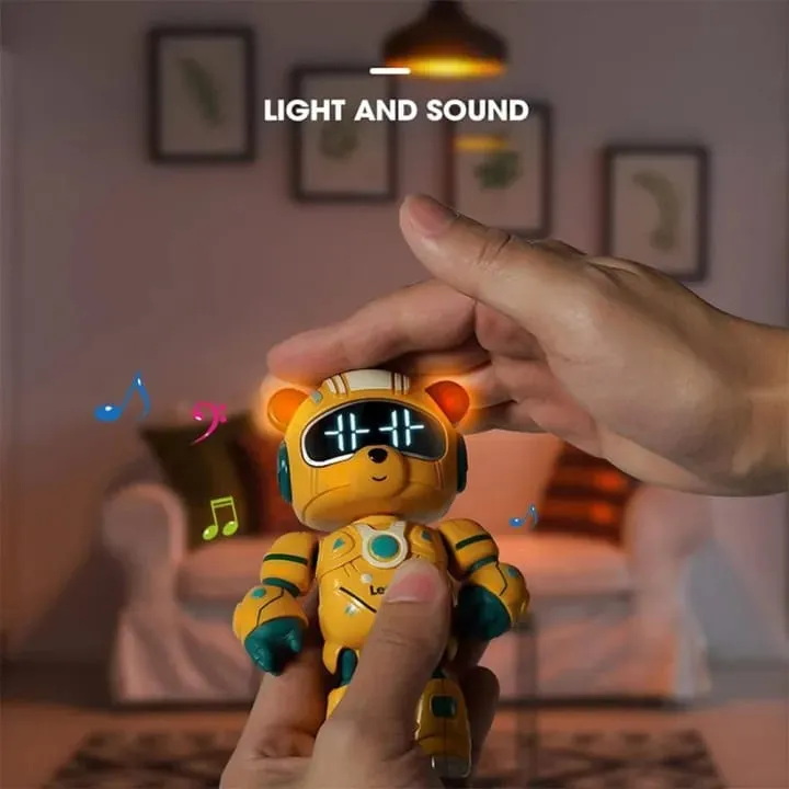 Robot Cute Litter Robot Multifunction Smart Shape Bear Desktop Chair(random with color) Stylish design Super sale Toys LENDO Clock