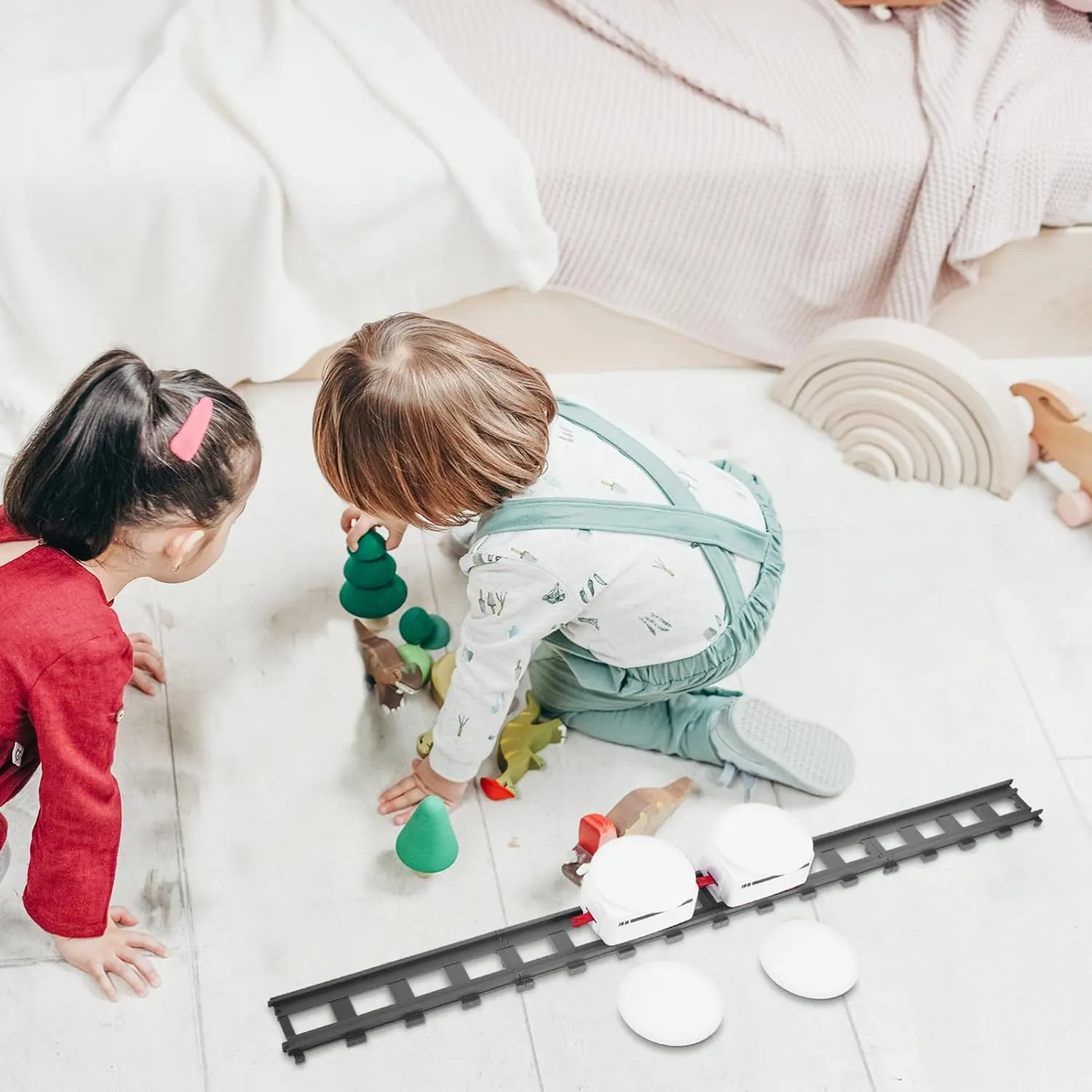 Role-Playing for Home Kitchen Parties VOSAREA 1set Electric figuratively consume Rotating Sushi Toy Set Fun Boys and Girls Train Sushi Belt and Creative 