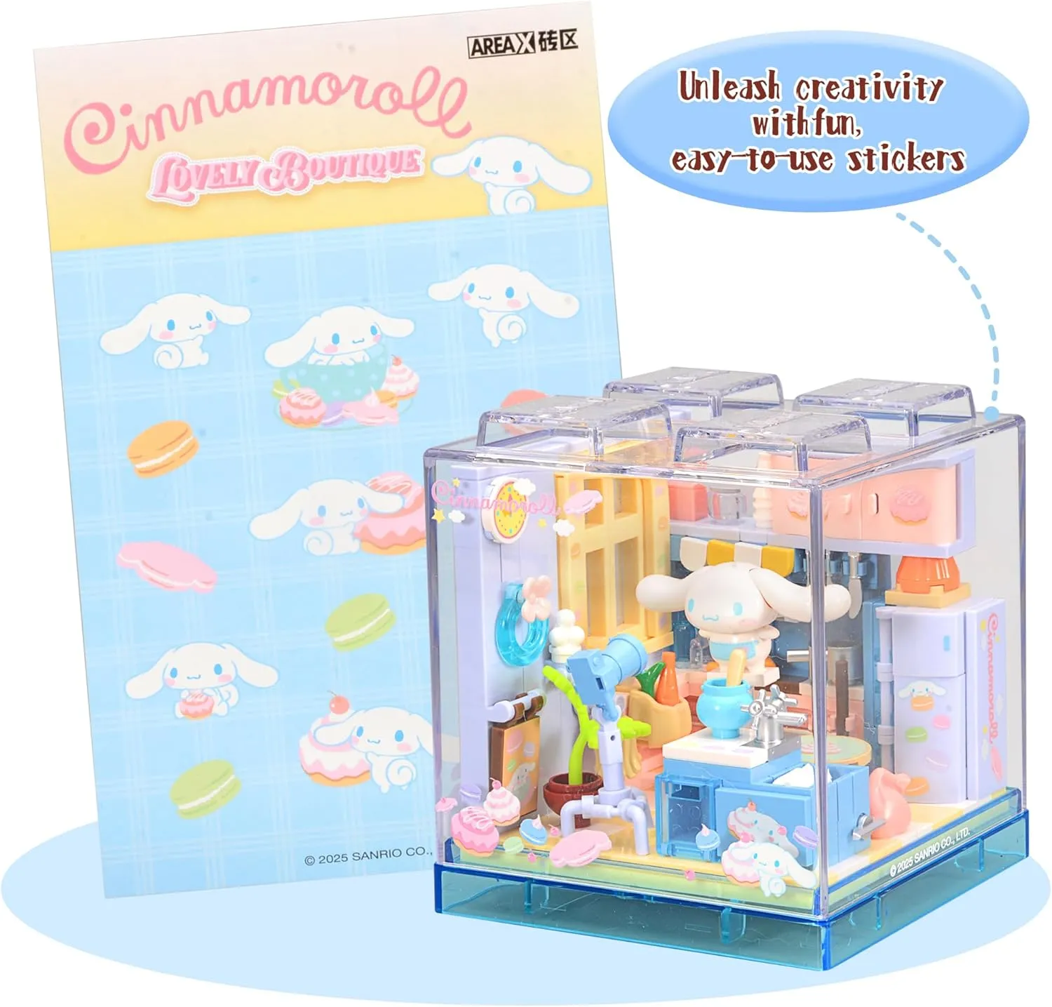 Room D??cor Plush Stickers Stuff Age 3 4 5 6 Cute Building Bricks Blocks Toys Miniature Sets with Transparent Display Fun Toy Collectible Gift for Fans Girls Birthday Party exclusive Supply Decorations 