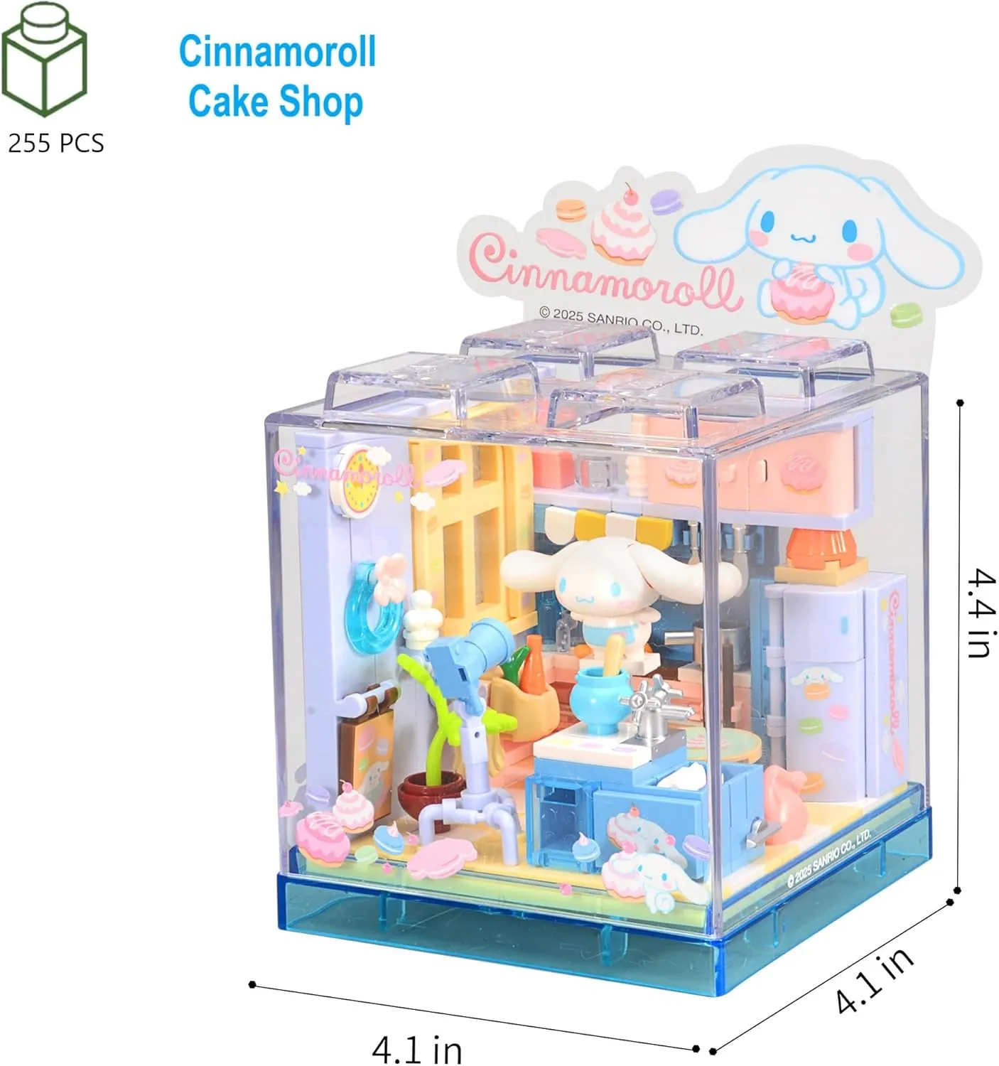 Room D??cor Plush Stickers Stuff Age 3 4 5 6 Cute Building Bricks Blocks Toys Miniature Sets with Transparent Display Fun Toy Collectible Gift for Fans Girls Birthday Party exclusive Supply Decorations 