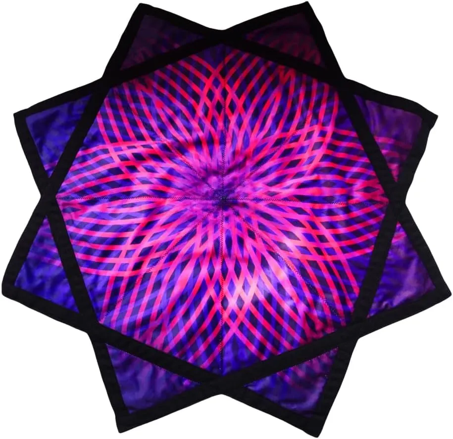 Rotating Flow Toy Dapo Star (Style-5) Flowstar Beginners Flow Star Spinning Cloth Easy to Rotate kiosk aluminum eradication sparrow Sided Print Juggling and Skill Toy Fingertip 