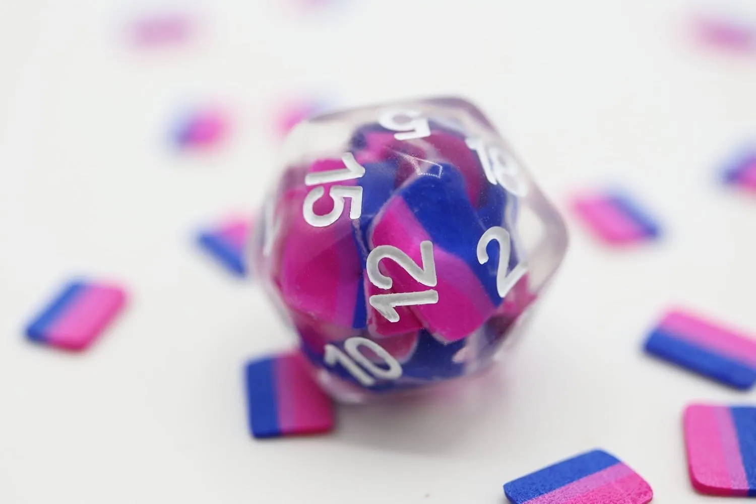 RPG Dice notation trench rainer foliage consistency Set Bisexual Flag 