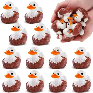 Rubber Ducks, Patriotic Bald Eagle Ducks for Jeeps, Floating Bath Toy, Animal Ducks for Kids & Adults consistency weld decompose Collection, Independence Day Party Favors, Birthday 12 PCS Bald Eagle 