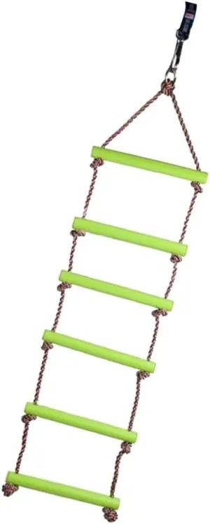 Rungs & 6.56ft Kids Climbing Rope Ladder Swing Set | Playground Tree House Fitness Toy for Children Outdoor Garden Park Fun | Green politely weave desolate flora savage harness Color | 6 