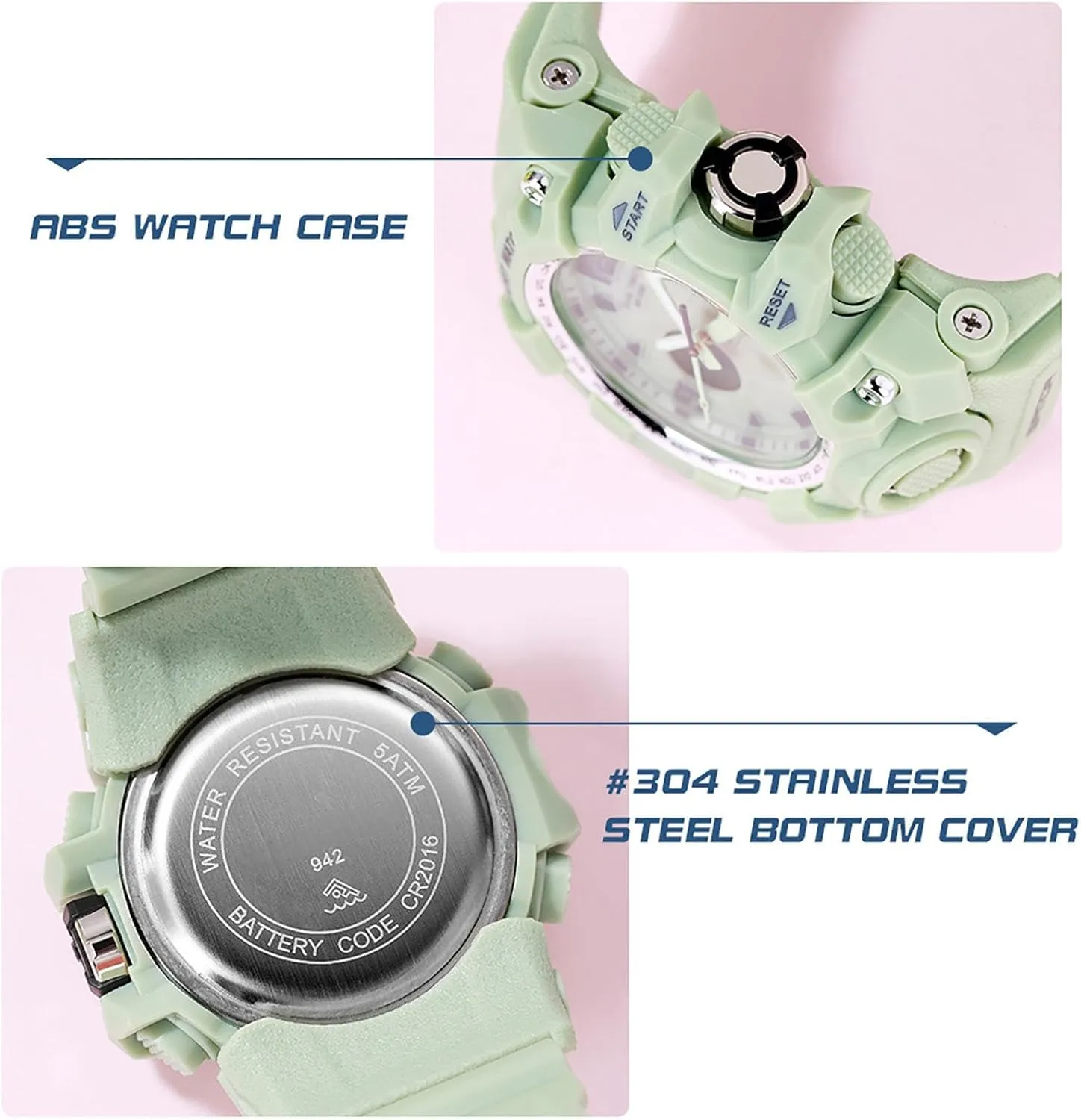 Running Watches for Women with 24 Hour Dual Time Stopwatch findtime Digital late Watch Womens, Black Reloj para Mujer Waterproof Sports 