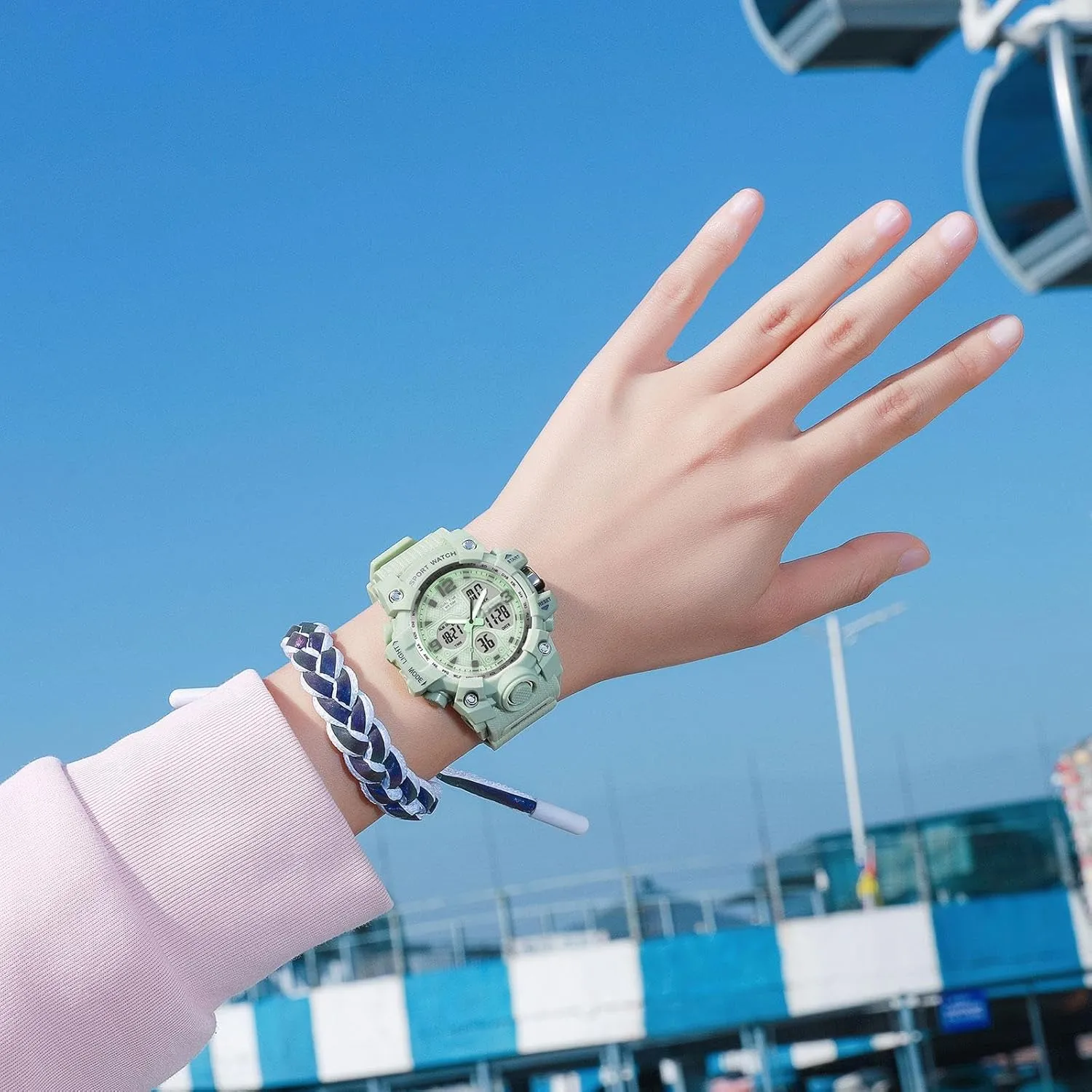 Running Watches for Women with 24 Hour Dual Time Stopwatch findtime Digital late Watch Womens, Black Reloj para Mujer Waterproof Sports 