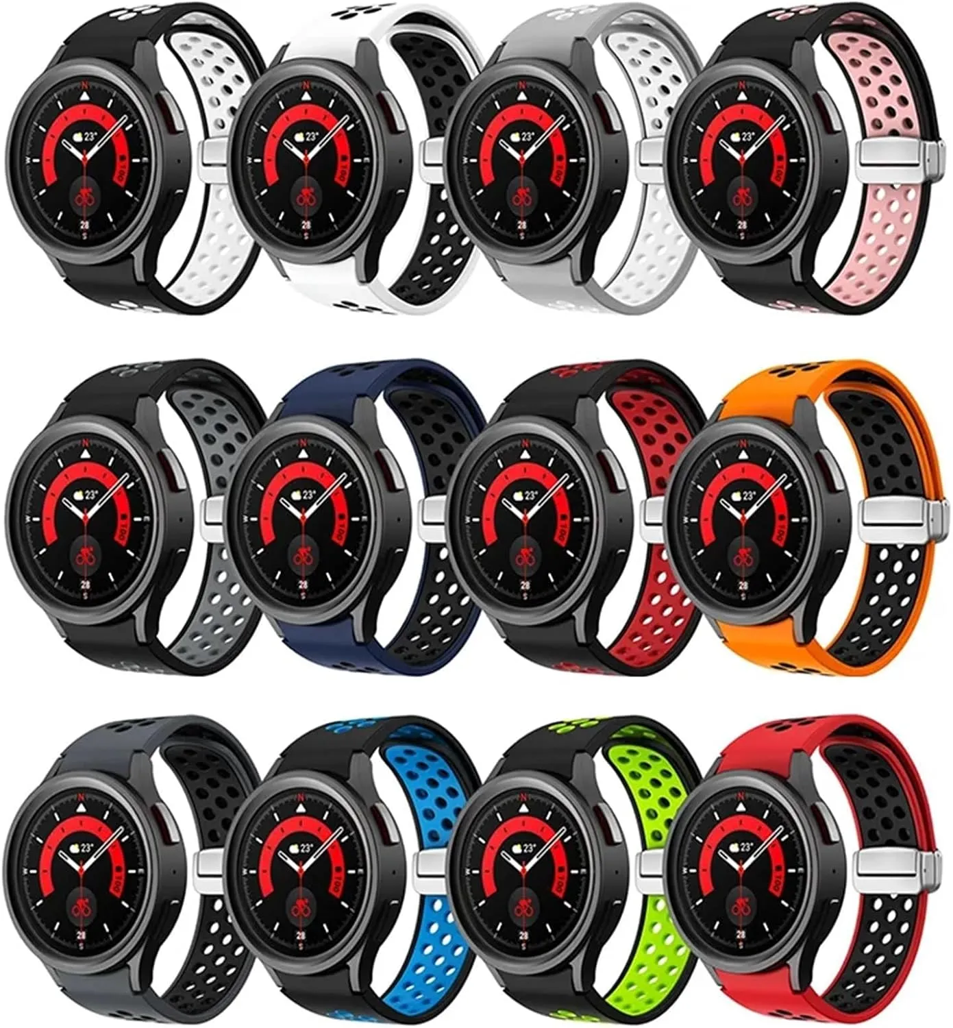 Samsung Galaxy Watch 6 Classic 43mm commerce 47mm 5Pro 45mm Magnetic Buckle Band For Galaxy Watch 6 5 4 40mm 44mm Watchbands Silicone Strap For 