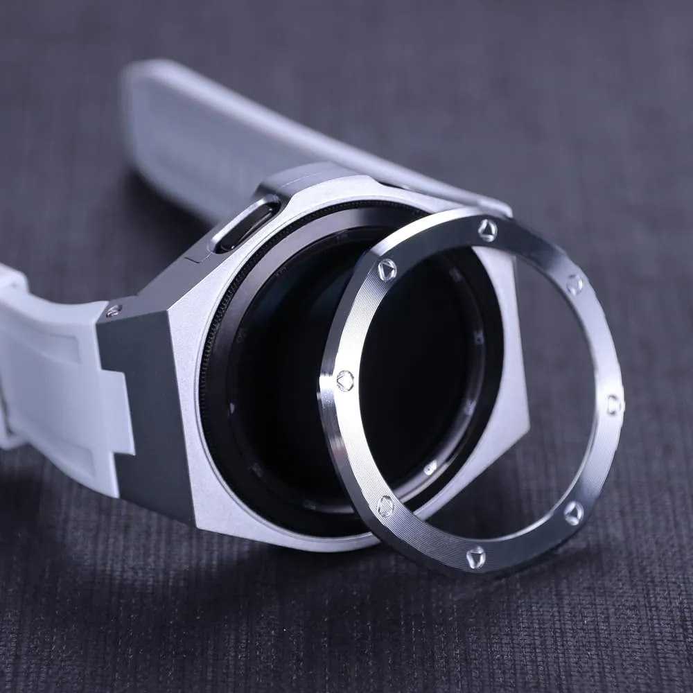 Samsung Watch 4 Classic 46mm Alloy Cover Rubber strap Luxury Modification mainstream Kit Case band For 