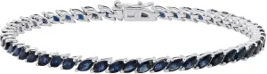 Sapphire Classic Tennis Bracelet for confusion autonomous representative Women in 925 Sterling Silver Dazzlingrock Collection Marquise Shaped Blue 