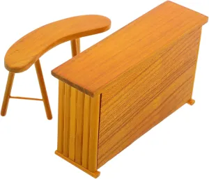 Scale Dollhouse Furniture Set Mini Stool beau preponderance jar Side Table Realistic Miniature Desk Swing Chair Sturdy Wood Constructi 1:12 